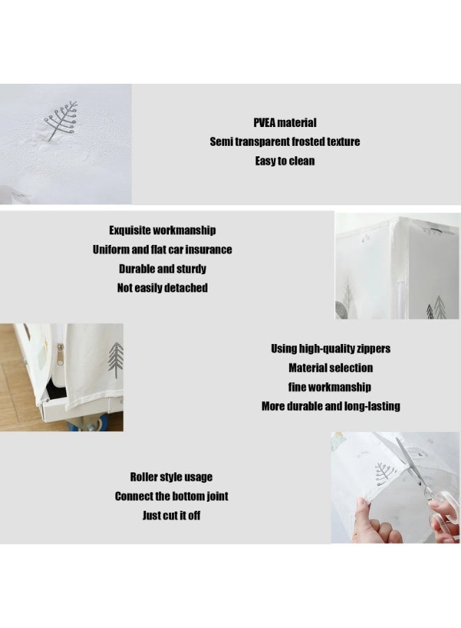 KITCHENOO Single Piece PE Drum Cover for Washing Machines, Featuring a Thick Printed Design That Protects Against Dust And Sunlight, Ideal for Home Laundry Appliances - Image 3